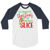 pizza christmas humor 3/4 Sleeve Shirt