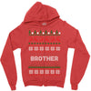 ugly christmas brother Zipper Hoodie