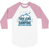 This Girl Loves Camping With Her Friends 3/4 Sleeve Shirt