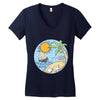 summer ornament Women's V-Neck T-Shirt