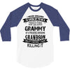 Super Cool Grammy Of A Freaking Awesome Grandson 3/4 Sleeve Shirt