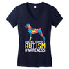 boxers support autism awareness Women's V-Neck T-Shirt