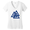 valknutr knoten der gefallenen odin nordisch symbol aspekte wotan Women's V-Neck T-Shirt