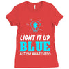 light it up blue autism awareness Ladies Fitted T-Shirt