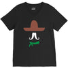 ladies sombrero  funny retro mexico mustache designer V-Neck Tee
