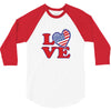 star spangled hammered 3/4 Sleeve Shirt