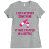 rescued some wine Ladies Fitted T-Shirt