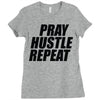 pray hustle repeat Ladies Fitted T-Shirt