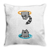 portal cat Throw Pillow