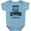 driver picks the music passenger shuts his cakehole Baby Bodysuit