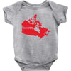 Canada Continent Roots Baby Bodysuit
