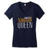 educated natural queen1 Women's V-Neck T-Shirt