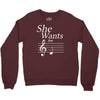 she wants the d black Crewneck Sweatshirt