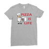 pizza is love pizza is life Ladies Fitted T-Shirt