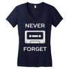 retro and vintage cassette humor Women's V-Neck T-Shirt