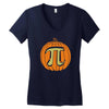 pumpkin pi Women's V-Neck T-Shirt