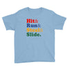 Hit Run Steal  Slide Youth Tee