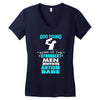 god found autism dad Women's V-Neck T-Shirt