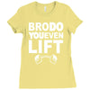 bro do you even lift baseball raglan Ladies Fitted T-Shirt