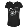 dw drum Maternity Scoop Neck T-shirt