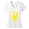 ukrainian ukraine coat of arms country flag Women's V-Neck T-Shirt