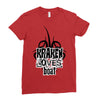 Kraken Loves Boat Ladies Fitted T-Shirt