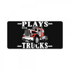 plays with trucks family matching License Plate