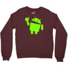 android eats apple Crewneck Sweatshirt