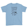 good book and coffee rectangle Youth Tee