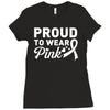 Proud To Wear Pink Ladies Fitted T-Shirt