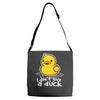 i don't give a duck Adjustable Strap Totes