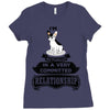 I Am French Bulldog Actually In A Very Commited Relationship Ladies Fitted T-Shirt
