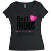 best friends forever Women's Triblend Scoop T-shirt