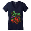vegan for life Women's V-Neck T-Shirt