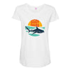Daddy Shark Maternity Scoop Neck T-shirt