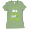 keep calm plants have protein Ladies Fitted T-Shirt