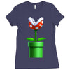 nintendo mario brothers piranha plant Ladies Fitted T-Shirt