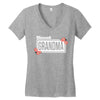 blessed grandma with flower white color Women's V-Neck T-Shirt