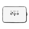 man woman geek symbols Laptop sleeve