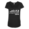 evolution of ska funny Maternity Scoop Neck T-shirt