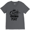 Queens Are Born In May V-Neck Tee
