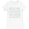 kiss me Ladies Fitted T-Shirt