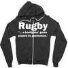 rugby a hooligans game Zipper Hoodie