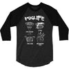 pug life 3/4 Sleeve Shirt