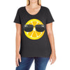 Lemon with Glasses Ladies Curvy T-Shirt