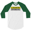 warning offensive mens funny 3/4 Sleeve Shirt