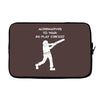 alternatives to war play cricket batting anti war stencil tour Laptop sleeve