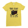 the cake is a lie Ladies Fitted T-Shirt