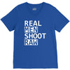 real men shoot raw funny photography V-Neck Tee