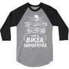 You Cant Scare Me I am Biker Grandfather 3/4 Sleeve Shirt